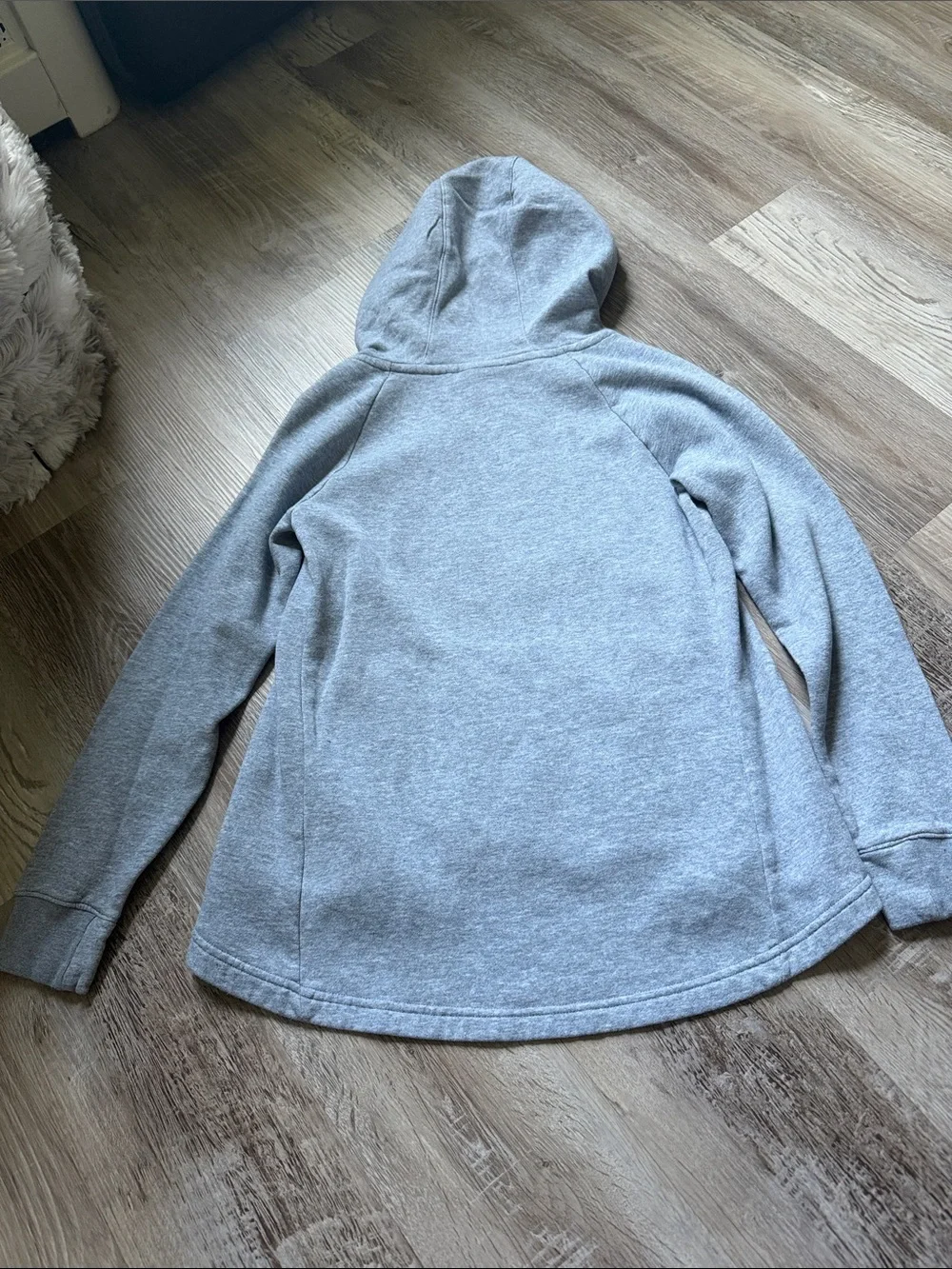 Nike Gray Hoodie with Pink NIKE Swoosh Logo